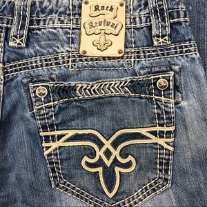 Rock Revival Royce Relaxed Straight Jeans Size 40